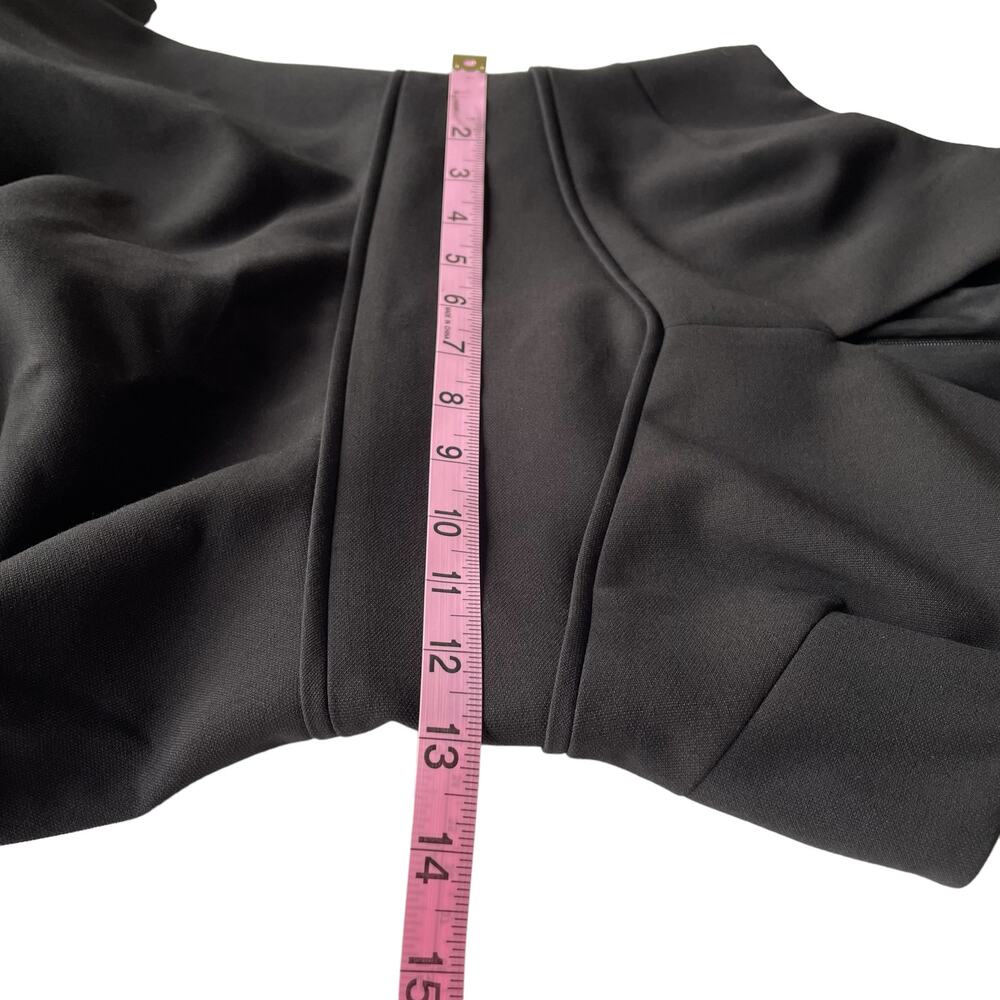 Likely Women's Bunker Dress 2 Black V-Neck Fit & Flare Sleeveless Mini Skater - Picture 11 of 12